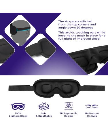 Blackout Sleeping Eye Mask - Comfort Stitched Design with Cool Mesh and Adjustable Straps - Unisex - Buy Online on GoSupps.com