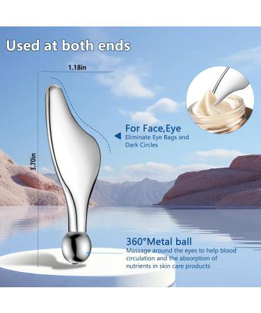 Buy Stainless Steel Gua Sha Facial Tool - Metal Guasha for Skin Tightening & Jawline Sculpting | Reduce Puffiness & Enjoy Relaxing Manual Massage - Buy Online on GoSupps.com