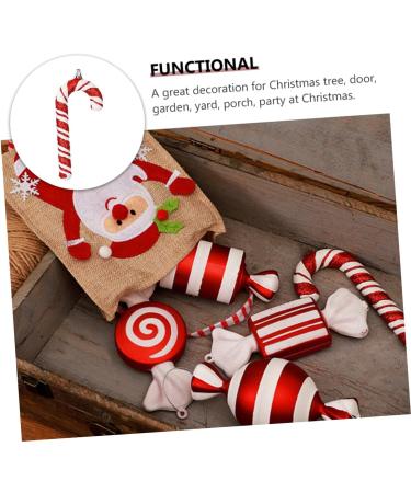 Alipis 1pc Christmas Ornaments Decor Mini Accessories Home Red Candy Tree Party Ornament Cosmetics Outdoor Red 15X7X2CM - Buy Online on GoSupps.com