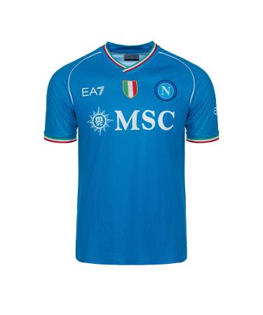 SSC NAPOLI Men's Replica Home Jersey T-Shirt L Light Blue Napoli