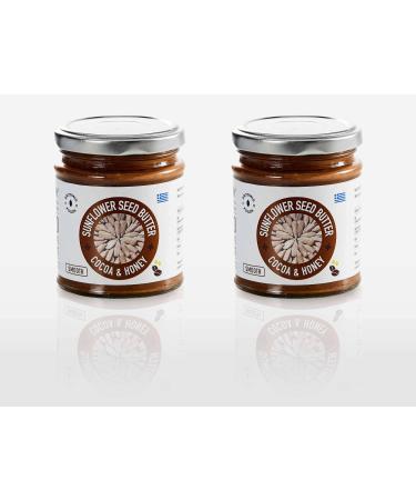 Premium sunflower core made of roasted Greek sunflower seeds with cocoa and honey high protein content high fiber content and without preservatives - 2x200g cocoa & honey