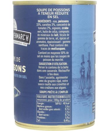 Pointe de Penmarc'h reduced salt fish soup pack of 3 x 400g cans - Delivery in 2 to 3 working days from Brittany - Buy Online on GoSupps.com