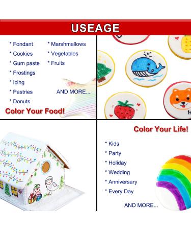 3pcs Black Food Coloring Markers | Double Sided Ultra Fine Tip Edible Pens | Food Grade Gourmet Writer for Decorating, Painting, Drawing | Ideal for Baking, Fondant, Cake, Cookie, Frosting | By Edibleink - Buy Online on GoSupps.com
