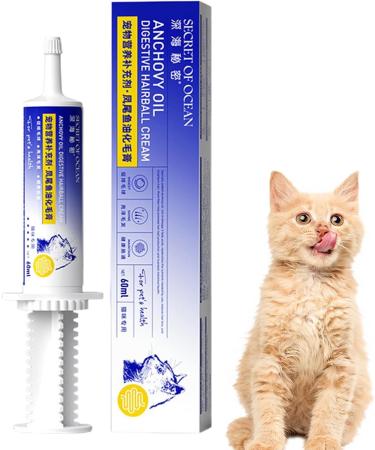 Cat Hairball Paste | Cat Nutritional Supplement Gel Anti Hairball Control Supplement Natural and Effective Hairball Gel for Healthy Tissue Kitten and Cats 60ml - Buy Online on GoSupps.com