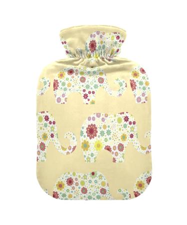 Heat bottle with reference 1 l of durable warm-up bag for handwheel warmer shoulder and neck pain cramps heating press and heat therapy patterns of floral elephant_1148718107