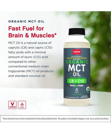 Jarrow Formulas Organic MCT Oil Unflavored 16 fl oz (473 ml) - Buy Online on GoSupps.com