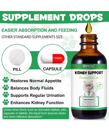 Kidney Support Drops for Dogs and Cats 60ml for Healthy Kidney Function in Cats and Dogs Natural Herbal Supplements Increase Immunity (Cats) - Buy Online on GoSupps.com