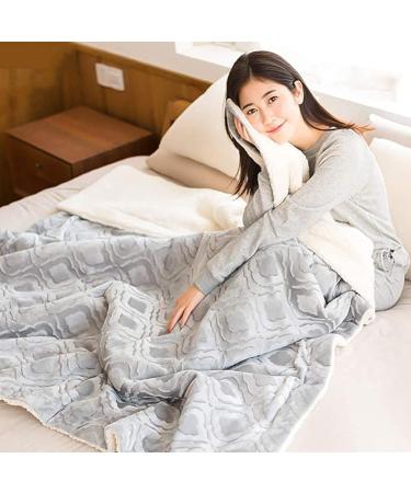 Buy Soft Electric Thermal Blanket - Flannel 3 Heating Settings Overheating Protection Washable 165x90cm - Perfect for Home & Office - Gray - Buy Online on GoSupps.com