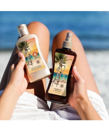 Panama Jack Amplifier Suntan Oil - Contains No Sunscreen Protection (0 SPF) Light Formula with Exotic Oils Fruit and Nut Extracts Tropical Fragrance 8 FL OZ 8 Fl Oz (Pack of 2) - Buy Online on GoSupps.com
