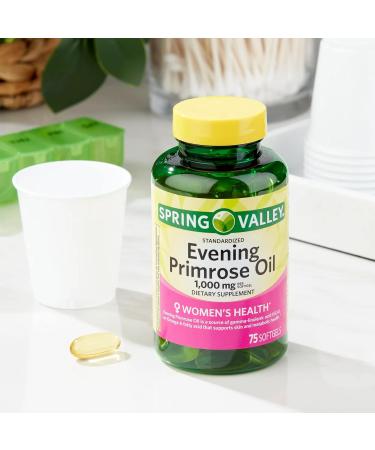 Women's Health Omega-6 Fatty Acid with Evening Primrose Oil Softgels - 1000mg 75ct | Luall Sticker Included - Buy Online on GoSupps.com