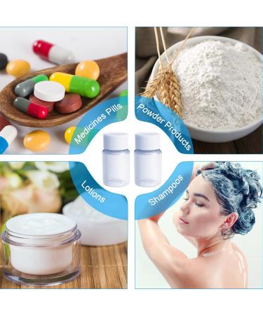 Gzcaiyun 50 Pcs Portable 20ml Plump Plastic Bottles with Screw Caps & Stickers for Cosmetics Travel & Camping - Buy Online on GoSupps.com