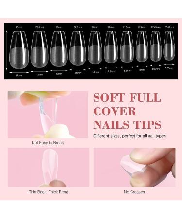 Saviland Gel X Nail Kit - 4-in-1 Nail Glue Gel with 36W Curing Lamp and 500PCS Coffin Nail Tips | DIY Nail Extension Home Kit for Women - Buy Online on GoSupps.com