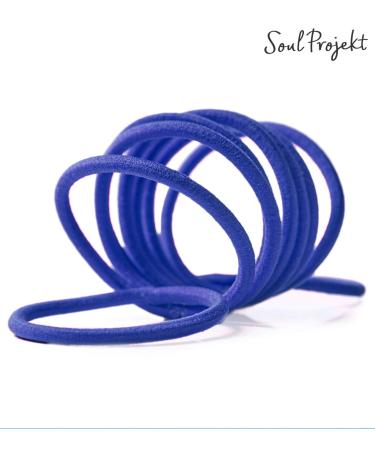 Soul Project Hair Ties - 100 Pack Blue Elastic No Metal 4mm Ideal for All Hair Types Perfect for Ponytails & Buns - Durable Hair Bands for Women & Girls - Buy Online on GoSupps.com
