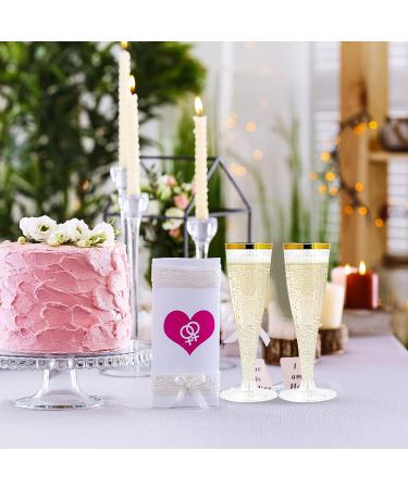 JOLLY CHEF 36 Plastic Champagne Flutes 4.5 Oz Gold Rim - Wedding Party Disposable Toasting Glasses - Perfect for Special Occasions - Thanksgiving, Christmas - 4.5-Gold Rim-36 - Buy Online on GoSupps.com