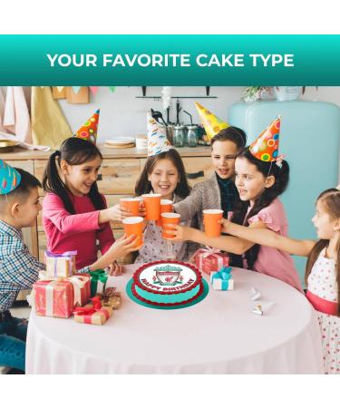 YummyArt Edible Cake Topper - edible cake decorations 20cm diameter edible cake toppers compatible with liverpool cake toppers and decorations edible football cake toppers edible - Buy Online on GoSupps.com