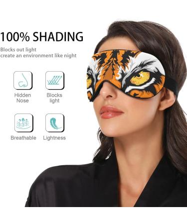 Haskirky Light Blocking Eye Mask - Adjustable for Men and Women - Ideal for Travel, Yoga, Meditation, Deep Sleep - Tiger Eye Mascot - Buy Online on GoSupps.com