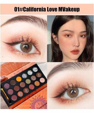 Shimmer Eyeshadow Palette 18 Colors Multi Reflective Shimmer Matte Eye Shadow | Long Lasting Velvet Texture Powder Eye Shadow Cosmetics Set Highlighter Eye Makeup for Girls Women Kroren - Buy Online on GoSupps.com
