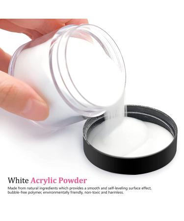 Molisaka White Acrylic Nail Powder - Professional Lasting Extension French Nail Art - 1.58oz, Ideal for Beginners or Salon Use - Buy Online on GoSupps.com