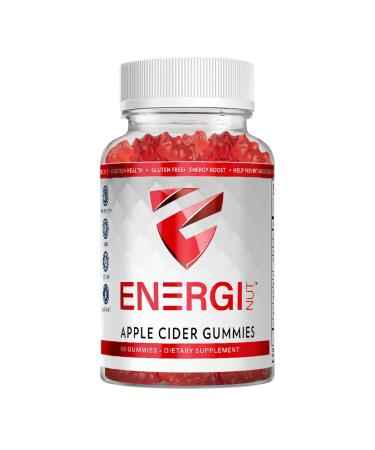 ENERGI Apple Cider Vinegar Gummies 1000mg Per Serving with Folic Acid Vitamin B12 and Pomegranate & Beet Juice Immune Support Supplement 60 ACV Gummies
