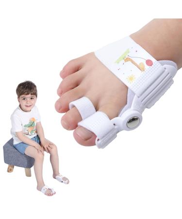 Bunion Corrector for Kids-Adjustable Bunion Splint with Silicone Orthopedic Toe Straightener for Hallux Valgus Hammer & Index Toes Corrector for Overlapped Toe Bunion Relief (1PAIR)