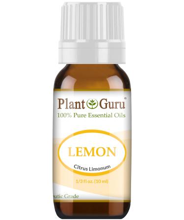Lemon Essential Oil 10 ml 100% Pure Undiluted Therapeutic Grade Cold Pressed from Fresh Lemon Peel Great for Aromatherapy Diffuser Relaxation and Calming Natural Cleaner.