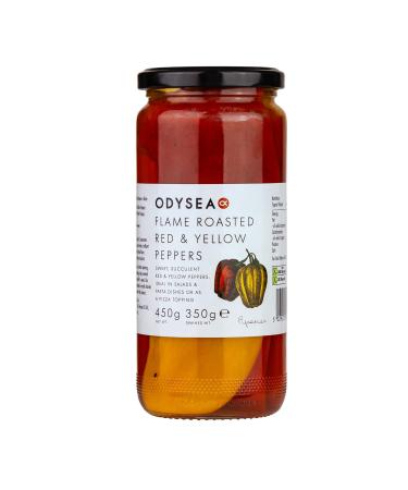 Odysea Flame Roasted Red and Yellow Peppers 450 g