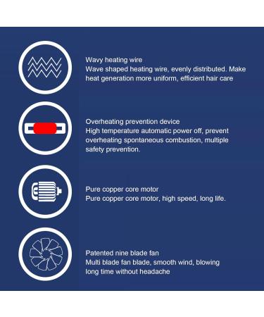 Professional Cordless Hair Dryer Quiet USB Rechargeable Battery Hair Dryers Fast Drying Portable Hairdryers Small Blow Dryer for Women Baby Dorm Camping Travel 15000mAh - Buy Online on GoSupps.com