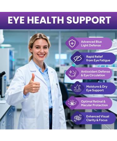 AREDS 2 Eye Vitamins and Mineral Supplement with Bilberry Extract Omega-3 Lutein Astaxanthin Zeaxanthin Eye Vitamin for Macular Health Dry Eye Eye Strain Night Vision - 120 Softgels - Buy Online on GoSupps.com