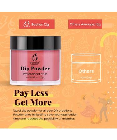 Beetles 20Pcs Dip Powder Nail Kit Starter Set - Cozy Campfire Collection for Fall/Winter Nail Art - Orange, Yellow, Green Shades - DIY Salon Manicure with Base, Top Coat, Activator, and Brush - Gift Box Included - Buy Online on GoSupps.com