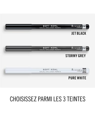Rimmel - Crayon Soft Kh l - Couleur intense - Haute Pr cision - 061 Jet Black - 1 2gr (Lot de 2) - Buy Online on GoSupps.com