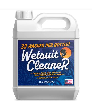 32 Washes Wetsuit Cleaner for Neoprene Wetsuit Women & Men - Wetsuit Shampoo Removes Odors, Chlorine & Ocean Residue - Neoprene Swimsuit Cleaner - Scuba Gear - Mens Wetsuit Soap - USA Made - 32 oz