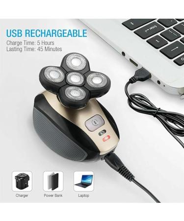 Buy Lumivyx 4D 360 Head Shaver - 5 in 1 Electric Shaver for Men Portable & Waterproof Best Bald Head Clipper - Buy Online on GoSupps.com