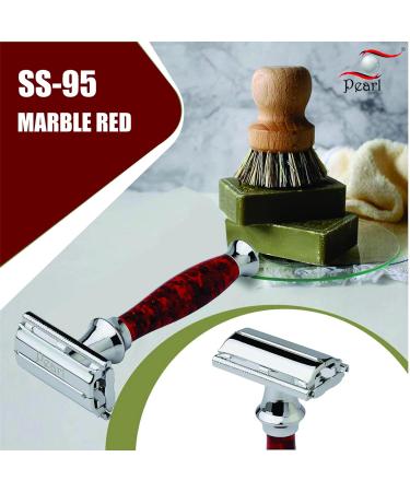 Pearl Shaving Butterfly Safety Razor for Men - Eco-Friendly Twist-to-Open Shaving Kit | Perfect Valentine's Day Gift - Buy Online on GoSupps.com