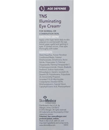 SkinMedica TNS Illuminating Eye Cream 0.5 oz - Brighten & Revitalize Eyes | Pack of 1 - Buy Online on GoSupps.com