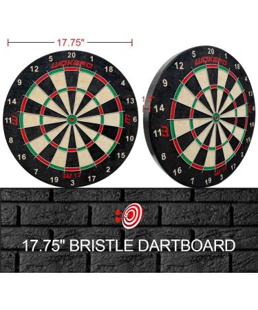 Regulation Bristle Dartboard Set - Premium Compressed Sisal with Print Numbers and Staple-Free Bullseye - Ideal for Adults and Family Fun - Perfect for Room, Bar, or Garage - Dartboard-01 - Buy Online on GoSupps.com