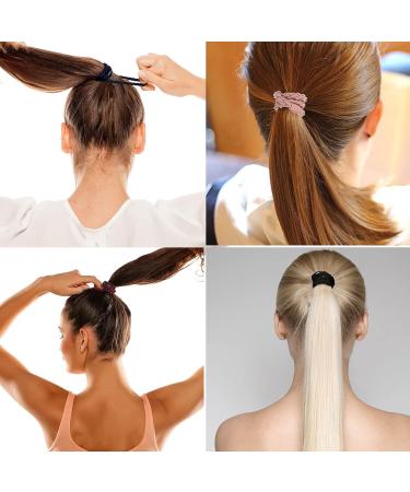 Elastic Braided Hair Ties - 40-Piece Thick Cotton Ponytail Holders for Curly & Heavy Hair | 8 Colors Available | Premium Hair Accessories - Buy Online on GoSupps.com