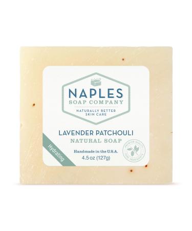 Naples Soap Company Natural Shea Butter and Olive Oil Soap Bar   Antioxidant-Rich Soap Bar Naturally Moisturizes for Smooth  Supple Skin   No Harmful Ingredients   Lavender Patchouli  4.5 oz