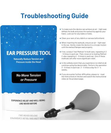 Ear Pressure Relief Suction Device - Instant Inner Ear Tension Relief for Migraines Tinnitus & Travel Discomfort | Safe Portable & Effective Ear Wax Removal Tool (1pack) - Buy Online on GoSupps.com