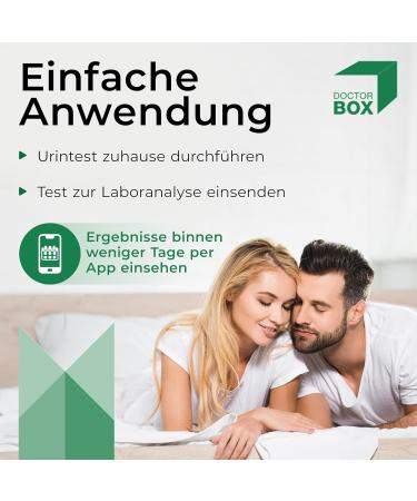 Doctorbox 4-in-1 STD Test | Accurate Home Urine Test for Men & Women | Chlamydia Trichomonas Mycoplasma | Lab Analysis Included - Buy Online on GoSupps.com