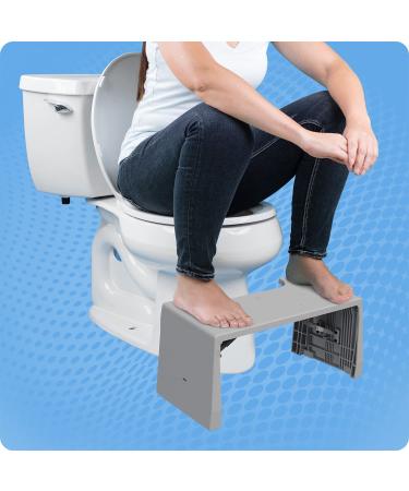 Squatty Potty Porta Traveler Foldable Toilet Stool - 7 Height - Gray | Compact & Portable Solution for Travel - Buy Online on GoSupps.com
