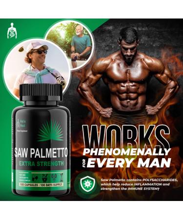 Saw Palmetto DHT Blocker Supplement - Prostate Health Support, Hair Loss Prevention, Hair Growth Vitamins - Organic Beta Sitosterol 500mg - Men & Women - Buy Online on GoSupps.com