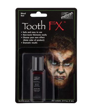 Mehron Makeup Tooth FX with Brush (.25 ounce) (Blood Red)