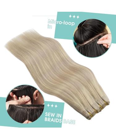 Youngsee Real Hair Extensions - Ash Blond 45cm Tressen Smooth Hair Pasting 100g #18/613 Perfect for Stunning Str hnchen! - Buy Online on GoSupps.com