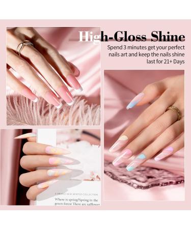 RARJSM Pastel Gel Nail Polish Set - 20 Colors with Top & Base Coats | Neutral Nude, White, Pink, Yellow, Green, Blue, Silver Glitter | UV LED Curing | 5ml Bottles - Buy Online on GoSupps.com