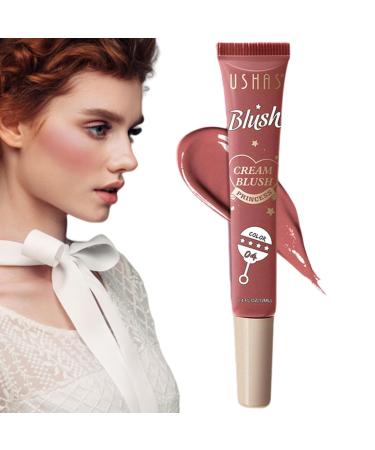Cream Blushes for Cheeks - Matte Cheek Tint Cream for Mature Skin Mousse Liquid Blushes Matte Blushes Cream Matte Cheek Tint Cream For Mature Skin Long Wearing Cream Blushes Qmisify 04