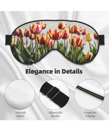 Colorful Tulips Print Unisex Sleep Mask | Double-Sided Eye Mask for Sound Sleep & Skin Care - Shop Internationally - Buy Online on GoSupps.com