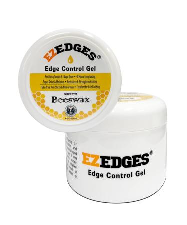 EZEDGES Beeswax Edge Control Gel Fertilizing Temple/48 Hours Long-Lasting/Super Shine/Revitalize/Flake-Free/Hair Braiding (8 oz.)