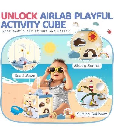 Shop Airlab Motor Cubes - Montessori Activity Center for Babies & Toddlers | Wooden Motoric Toys | Perfect Learning Gift - Buy Online on GoSupps.com