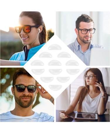 30 Pairs Silicone Nose Pads for Glasses - D-Shaped Self-Adhesive Anti-Slip Cushions for Comfort & Support - Transparent Pads for Full Frame Glasses & Sunglasses - Buy Online on GoSupps.com