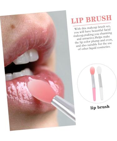 Angoily 2 Sets Lip Stick Dust Facial Tools Lip Applicator Eye Shadow Applicators Silicone Scrubber for Lady Tools Cosmetic Applicator Brush Miss Silica Gel - Buy Online on GoSupps.com